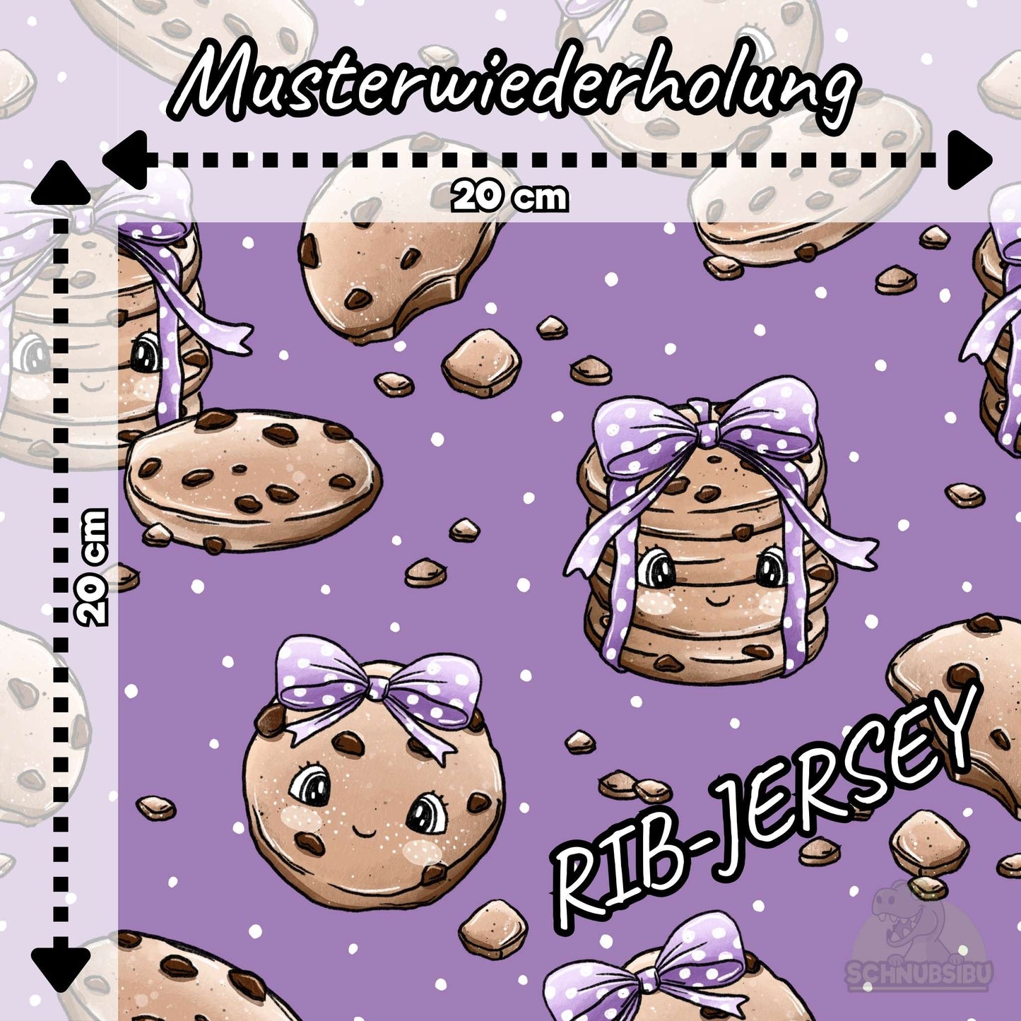 schnubsibu- schnubsibu-produktbild-musterwiederholung-cookies-rib_2 - Rib Jersey