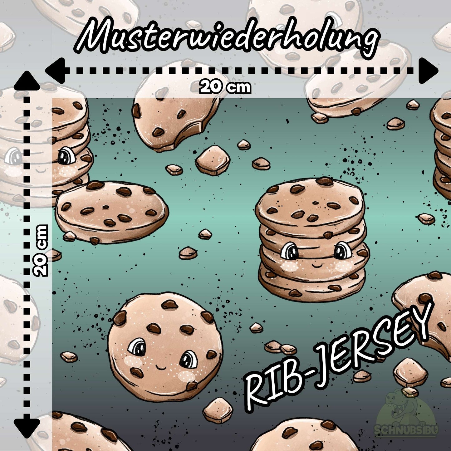 schnubsibu- schnubsibu-produktbild-musterwiederholung-cookies-rib_3 - Rib Jersey