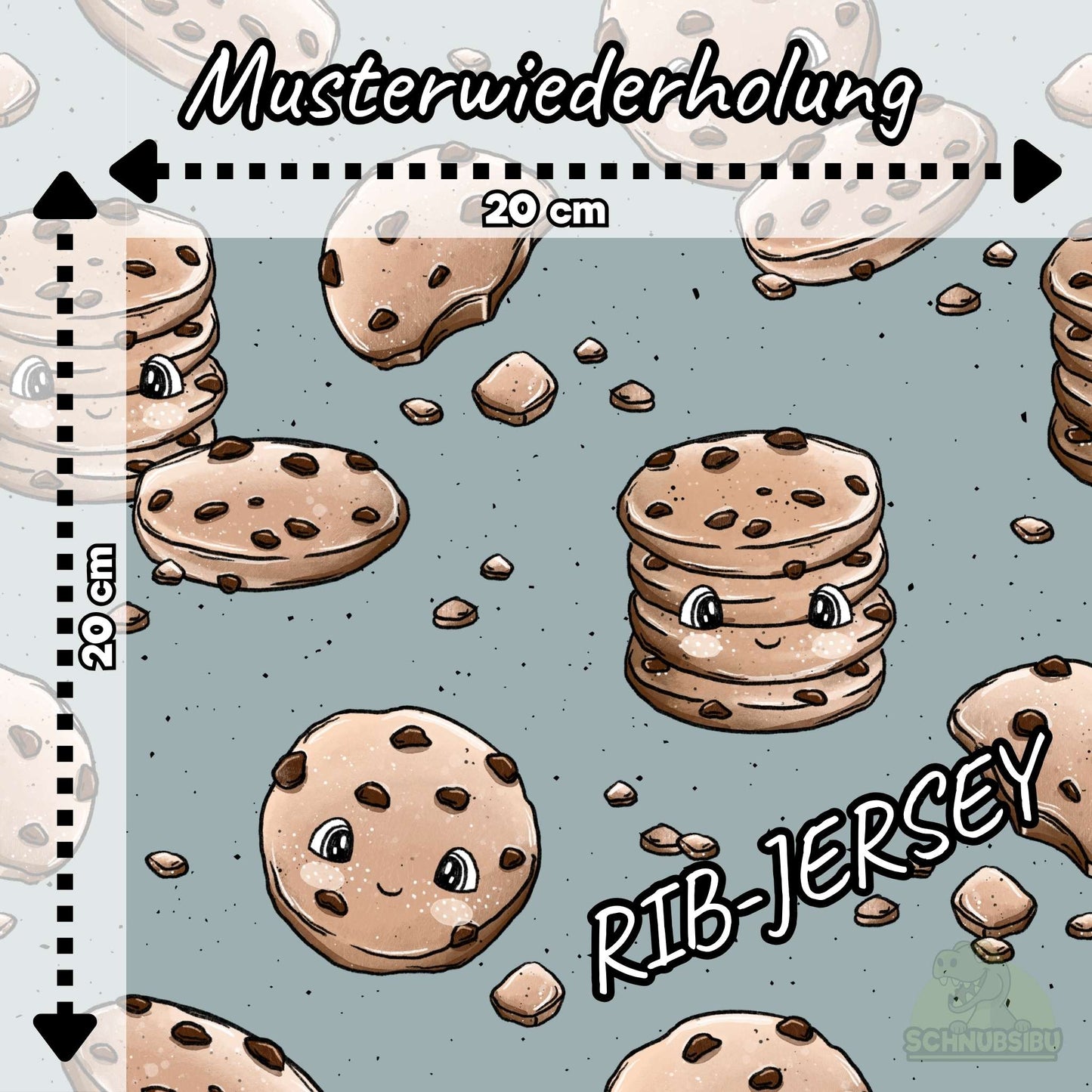 schnubsibu- schnubsibu-produktbild-musterwiederholung-cookies-rib_4 - Rib Jersey