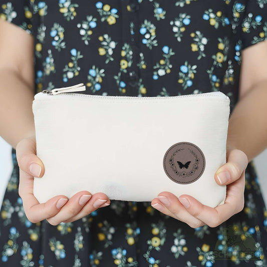 Bügel-Label Limited Edition "Schmetterling mit Blumenkranz rund" – schnelle Akzente für Kleidung & Accessoires | Schnubsibu