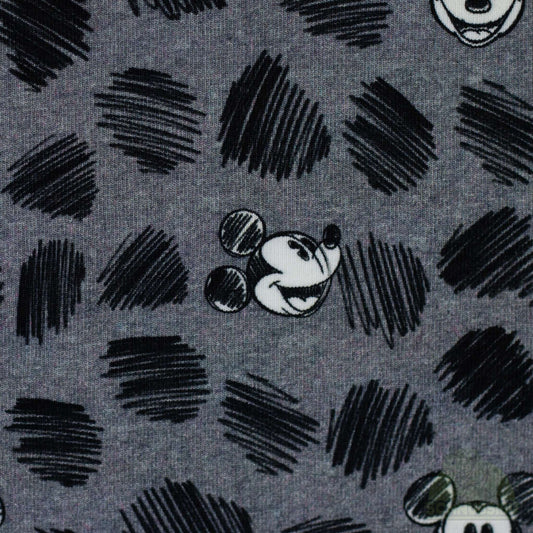 Jersey Stoff „Mickey Maus" – schlichtes Disney Motiv | Lizenzstoff OEKO-TEX® Standard 100