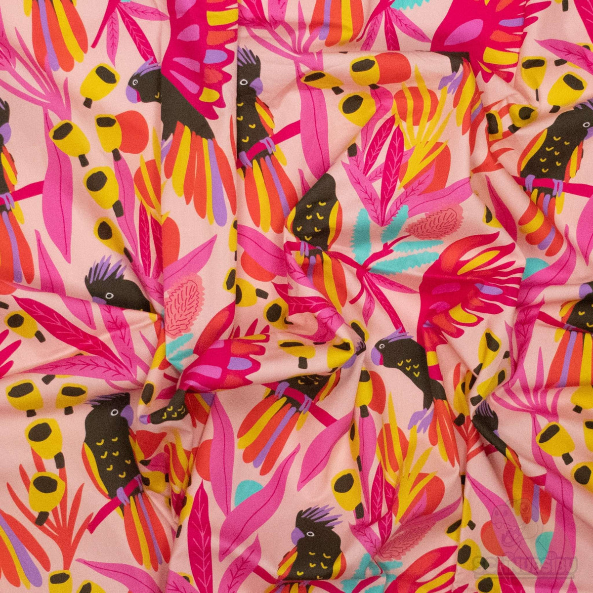Stoff Colorful Parrot - Popeline