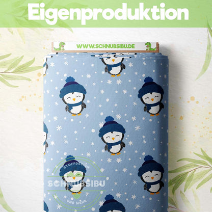 schnubsibu- Mockup_Stoffbrett_Winterpinguine_blau -