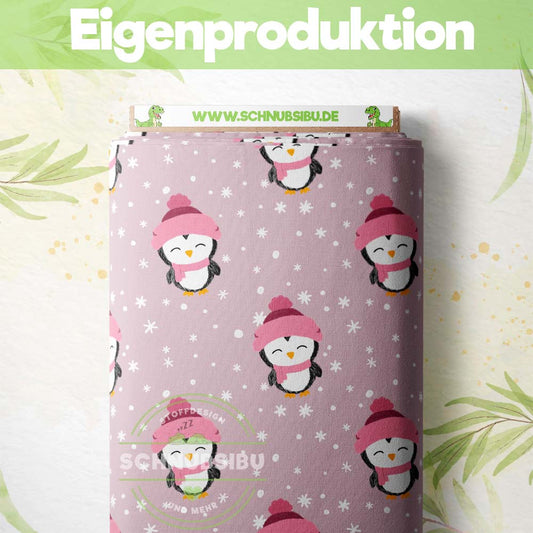 schnubsibu- Mockup_Stoffbrett_Winterpinguine_rosa -