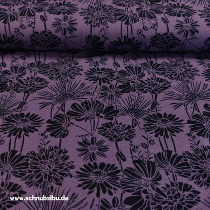 schnubsibu- Produktfoto-ringelblumenlilastoff -