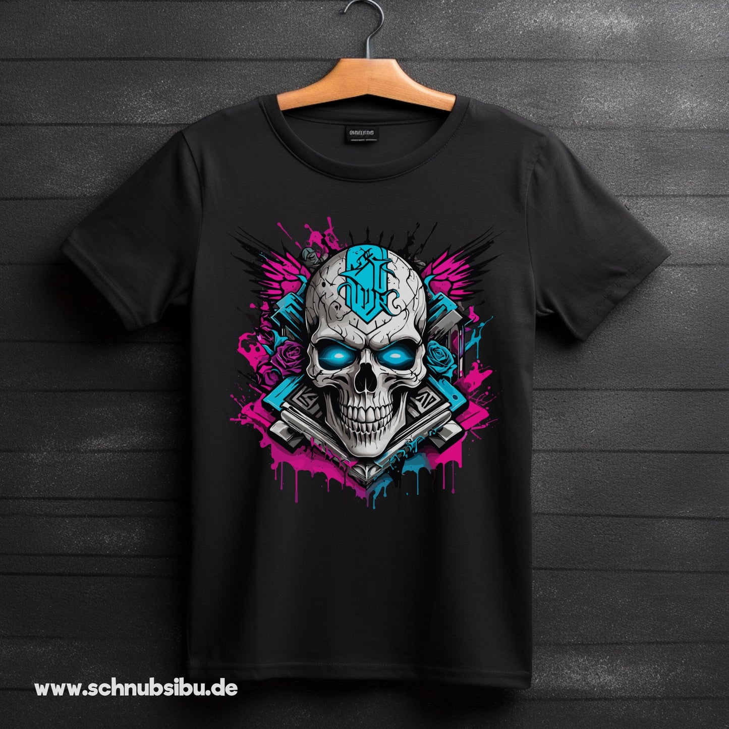 schnubsibu- Produktfoto_-_Mockup-Buegelbild-w-ColorfulSkull02_2 -