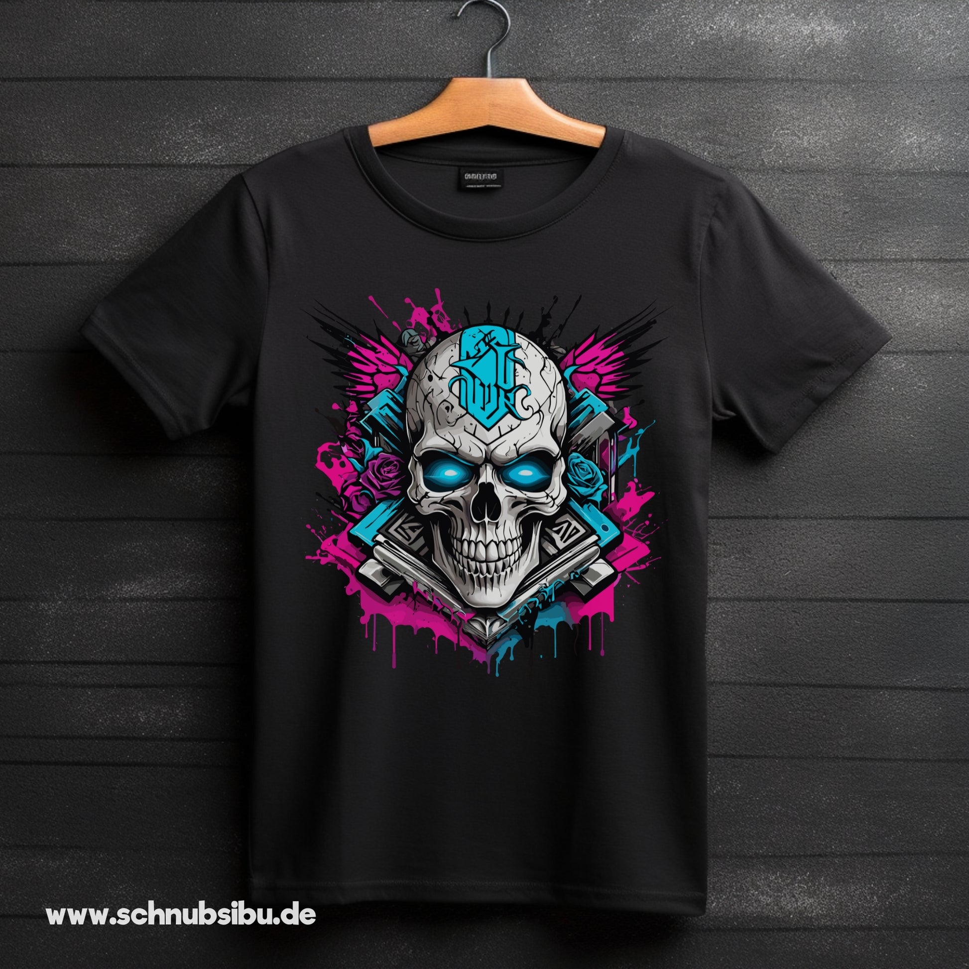 schnubsibu- Produktfoto_-_Mockup-Buegelbild-w-ColorfulSkull02_2 -
