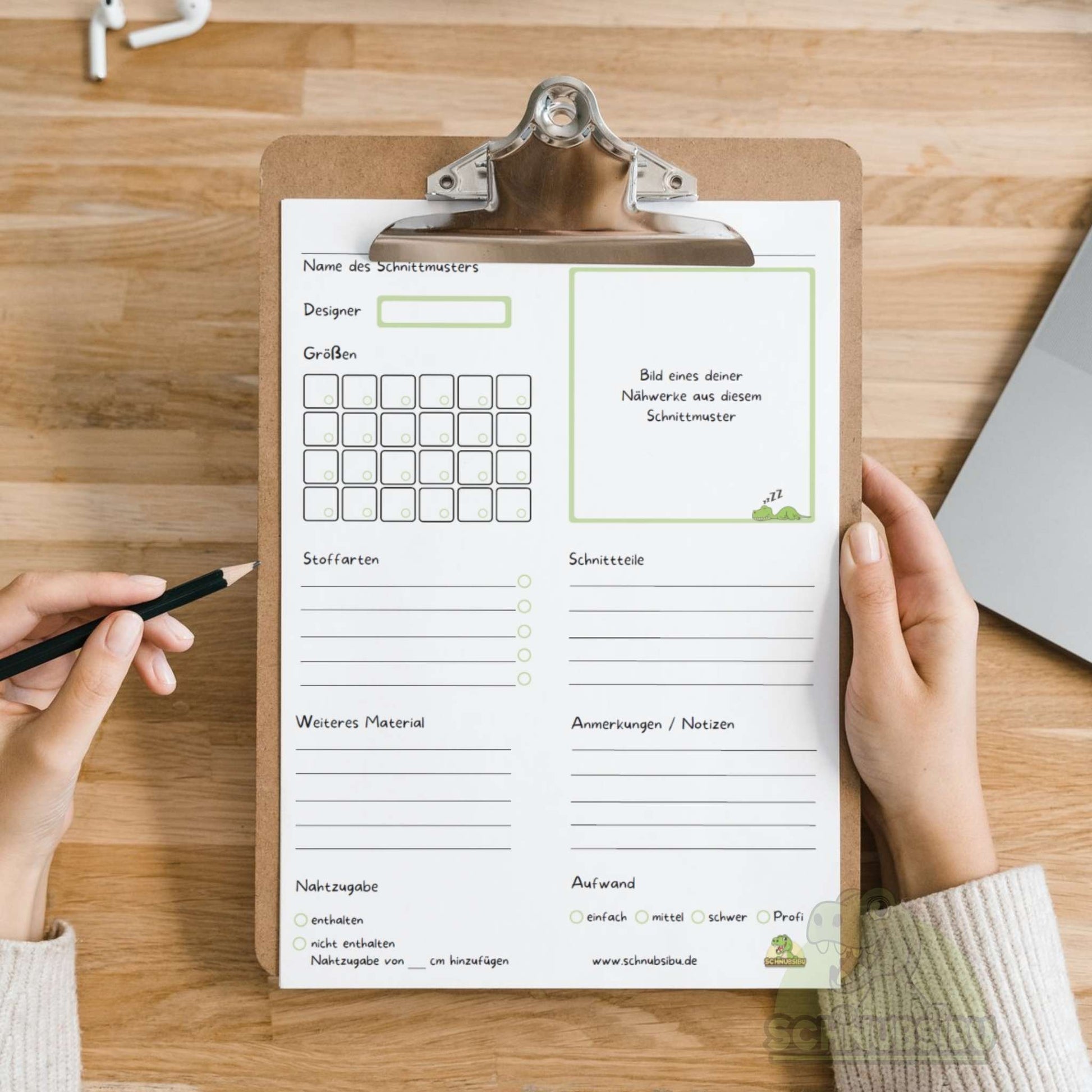 schnubsibu- schnubsibu-digitale-vorlage-schnittmuster-deckblatt-a4 -