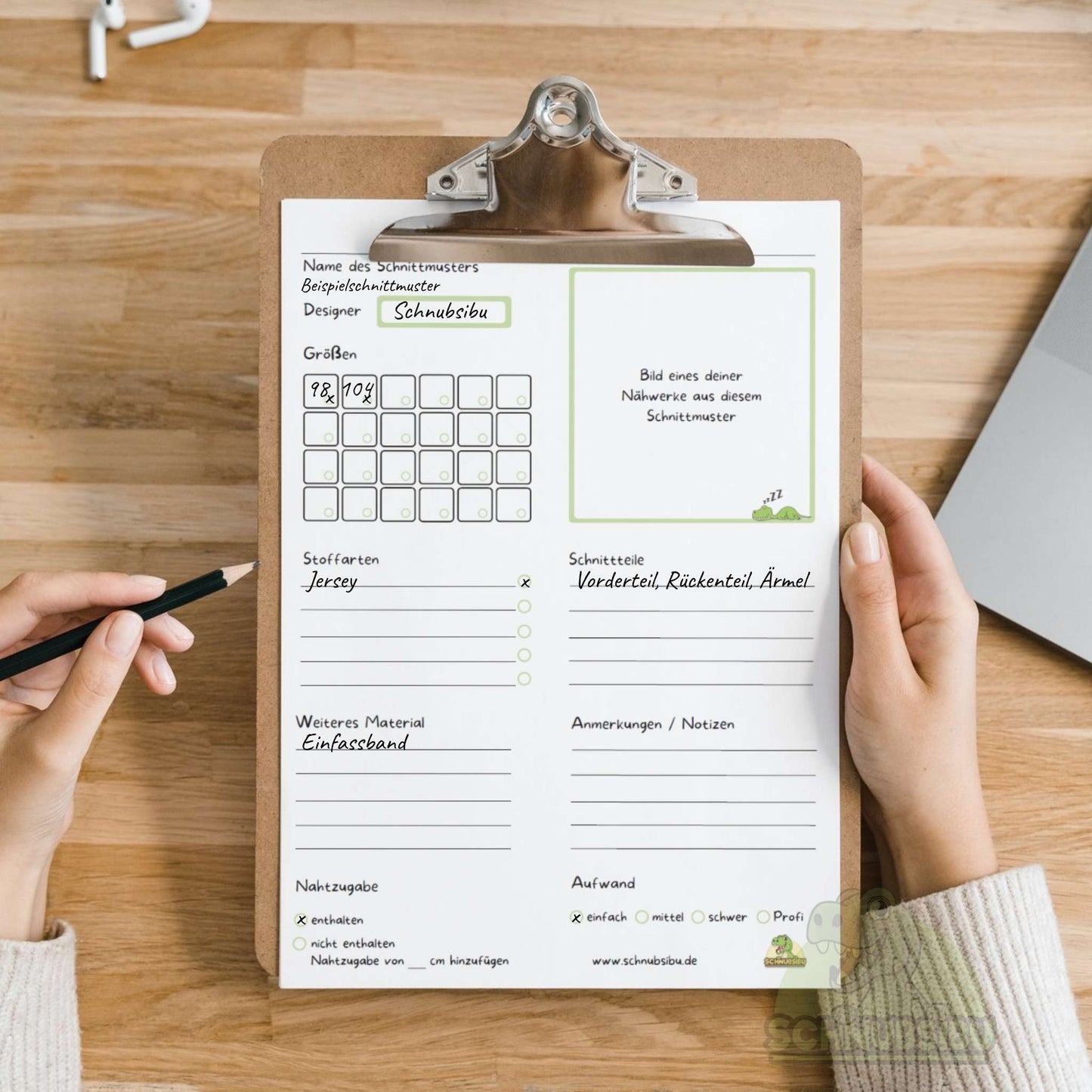 schnubsibu- schnubsibu-digitale-vorlage-schnittmuster-deckblatt-beschrieben-a4 -