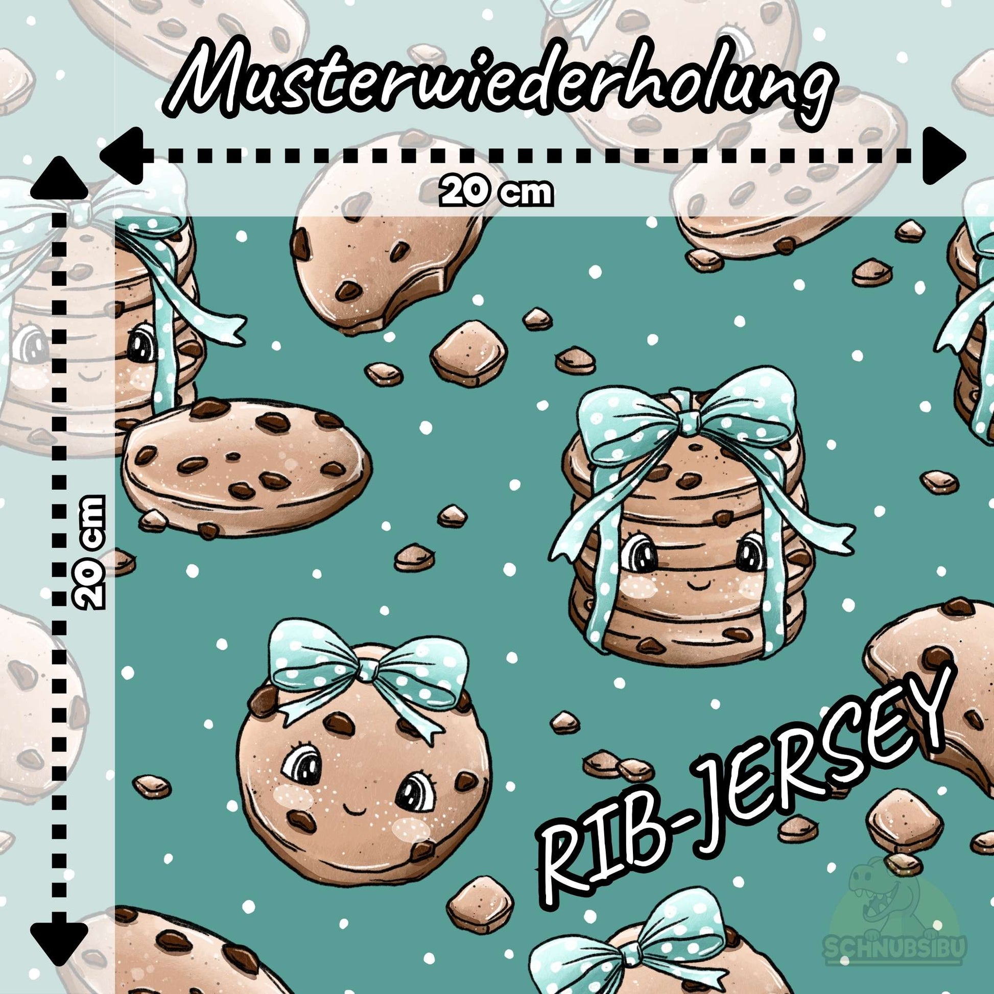 schnubsibu- schnubsibu-produktbild-musterwiederholung-cookies-rib - Rib Jersey