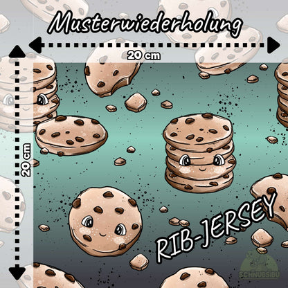 schnubsibu- schnubsibu-produktbild-musterwiederholung-cookies-rib_3 - Rib Jersey