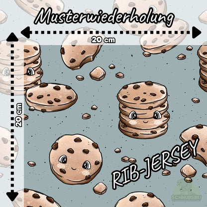 schnubsibu- schnubsibu-produktbild-musterwiederholung-cookies-rib_4 - Rib Jersey