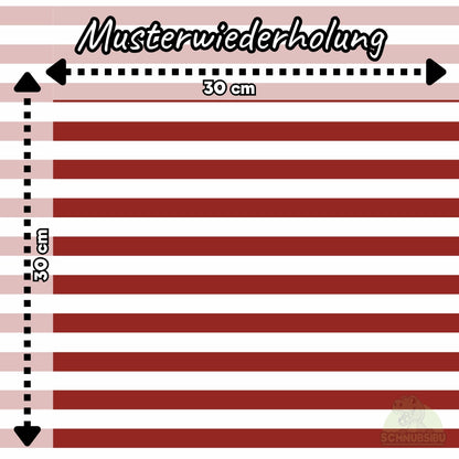 [VB 01.08.] Stoff Streifen rot-weiß