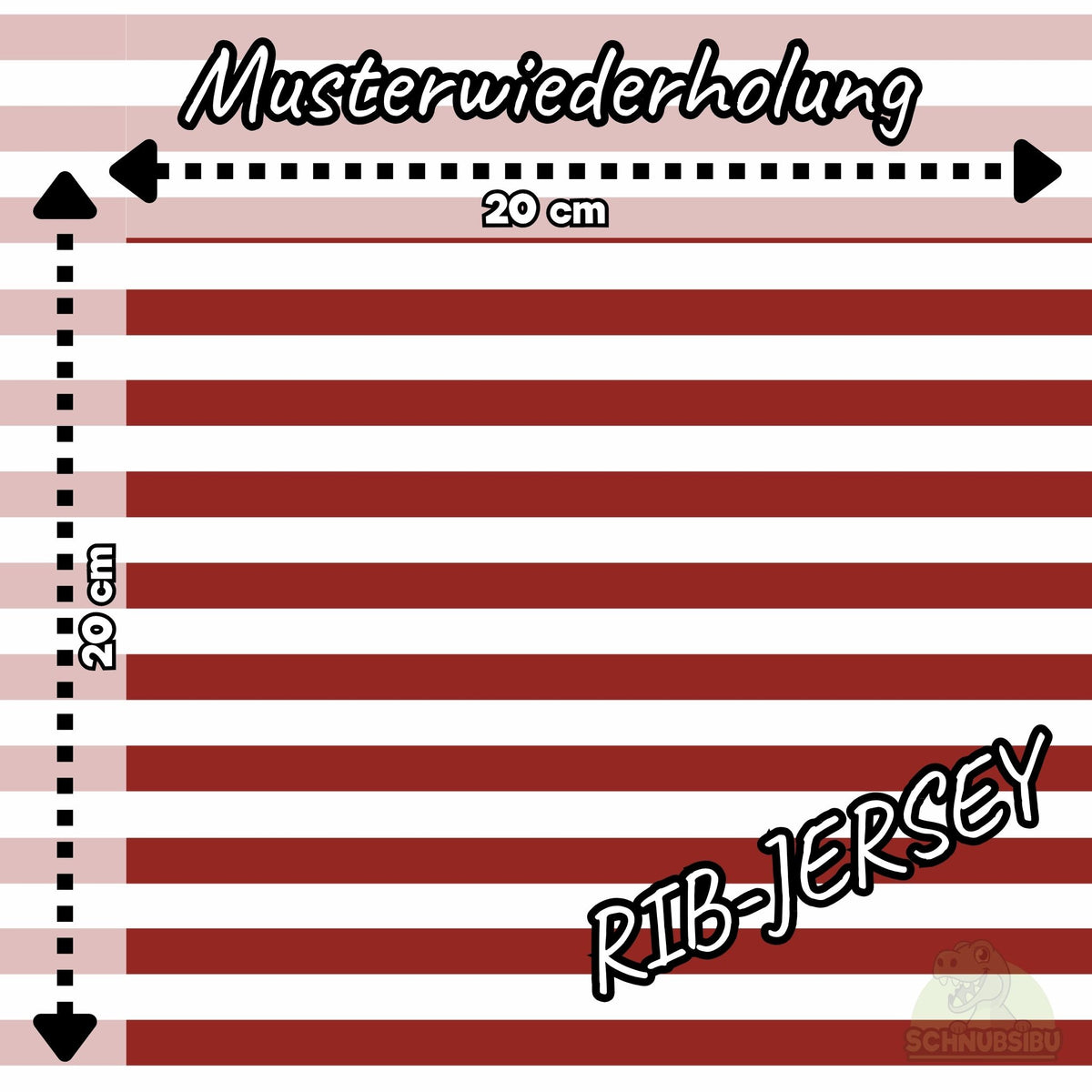 [VB 01.08.] Stoff Streifen rot-weiß