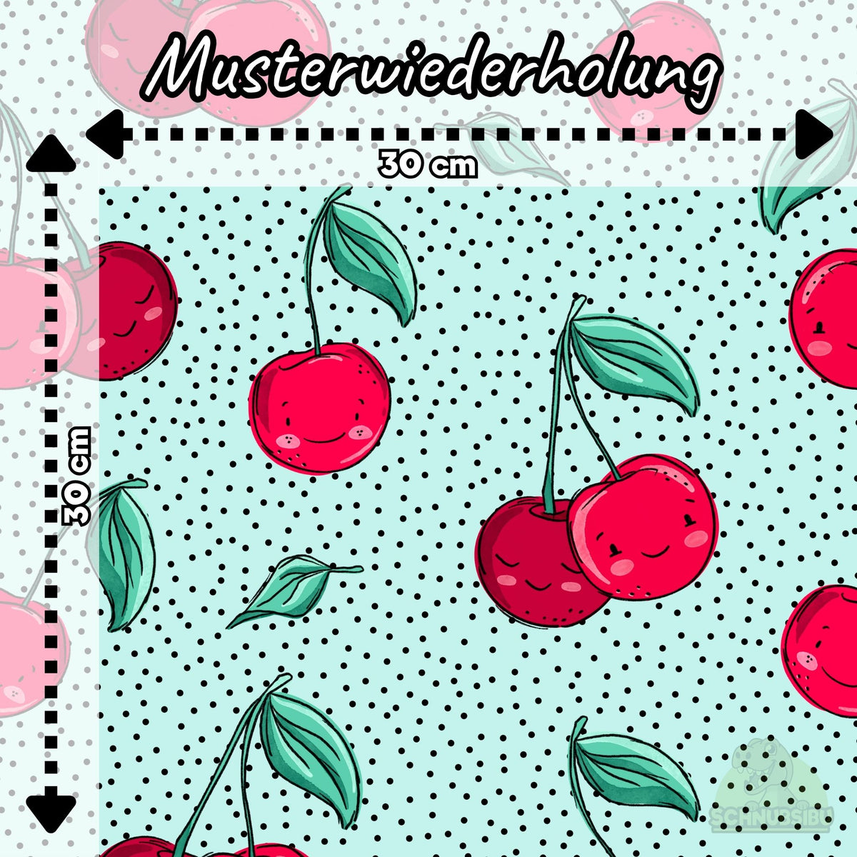 [VB 16.08.] Stoff Kirschzeit mint
