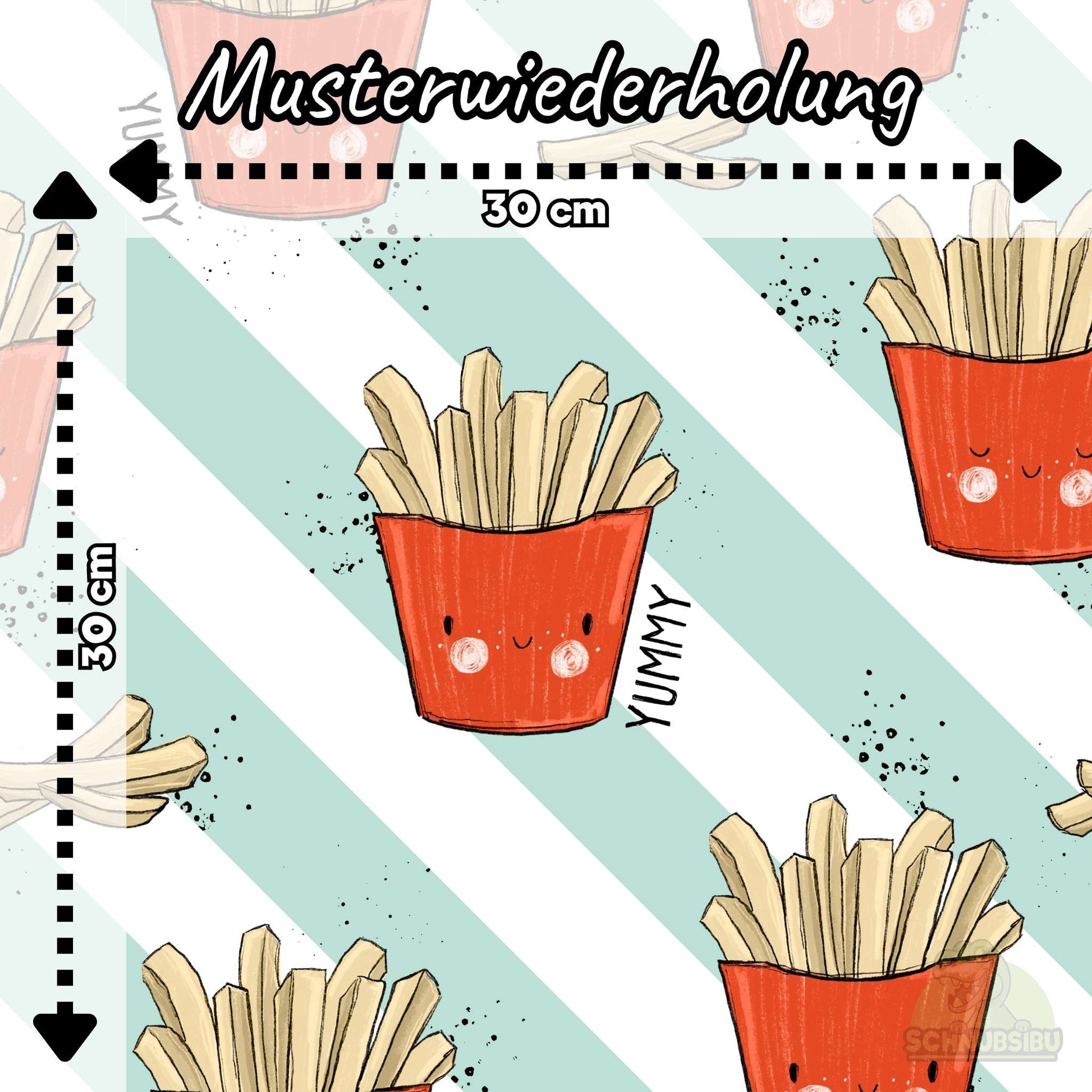 schnubsibu- schnubsibu-produktbild-musterwiederholung-pommesfred - Jersey