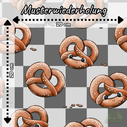 VB Rip-Jersey Stoff „Brezel grau“ - designt by Katzengold Designs | Schnubsibu OEKO-TEX® Standard 100