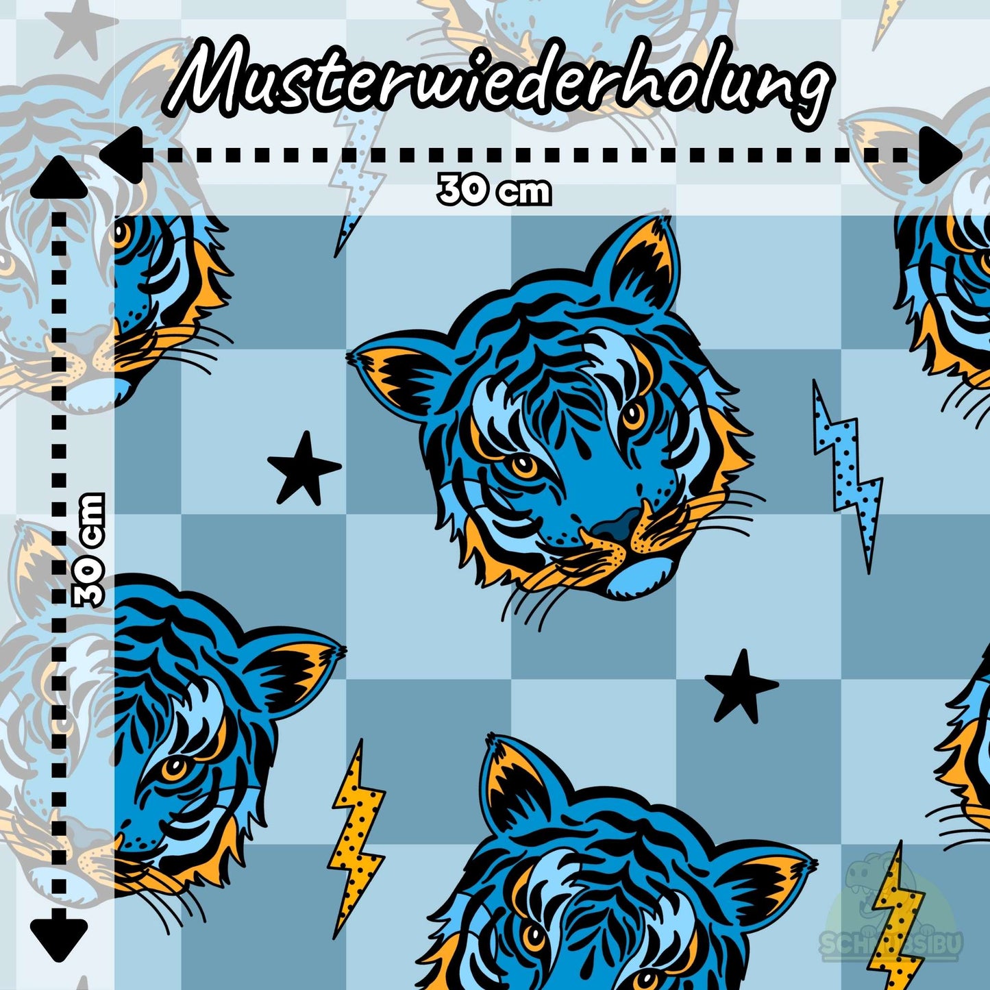 VB Jersey Stoff „ROAR Tiger“ - designt by Katzengold Designs | Schnubsibu OEKO-TEX® Standard 100