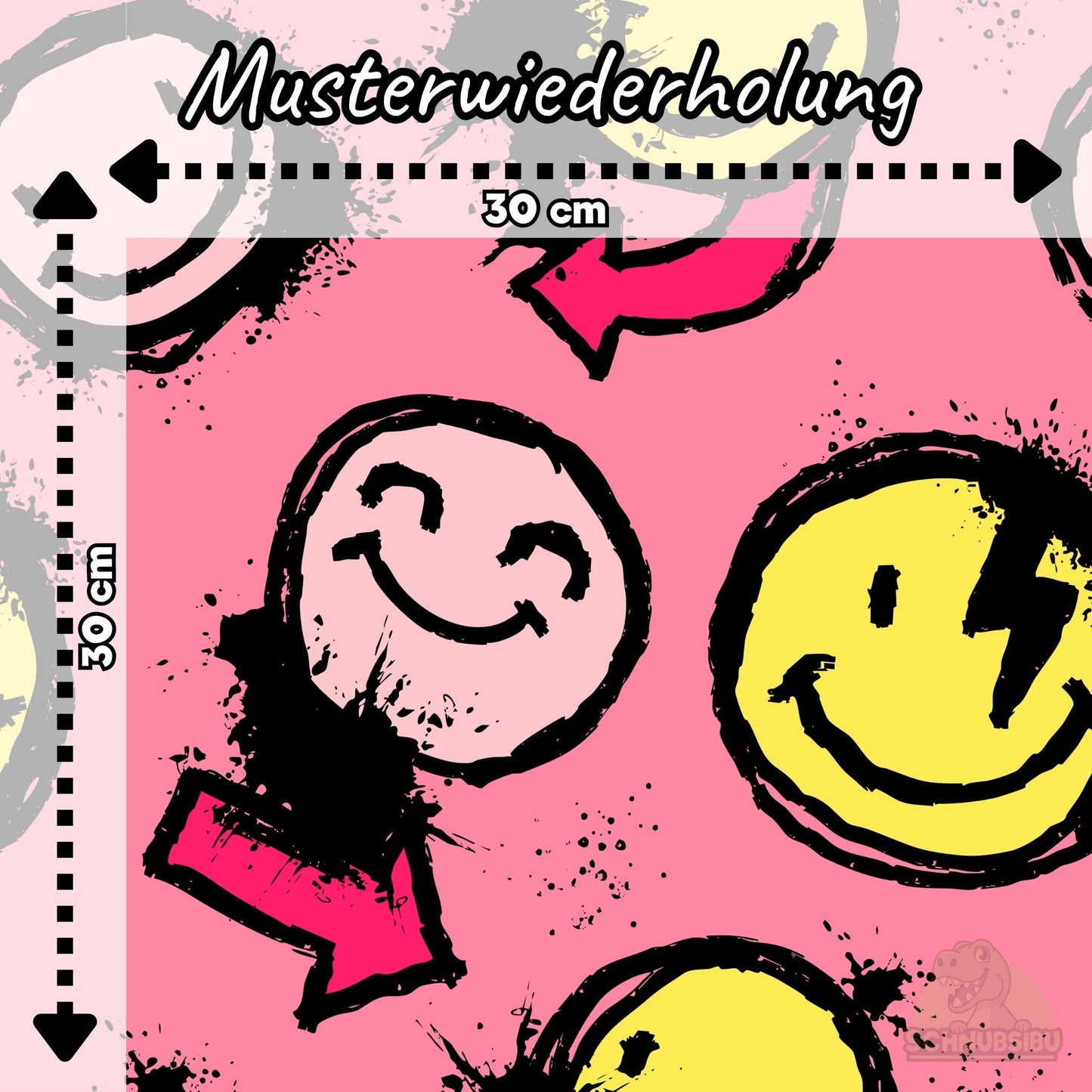 [VB 01.09.] Stoff Smile Scratch rosa