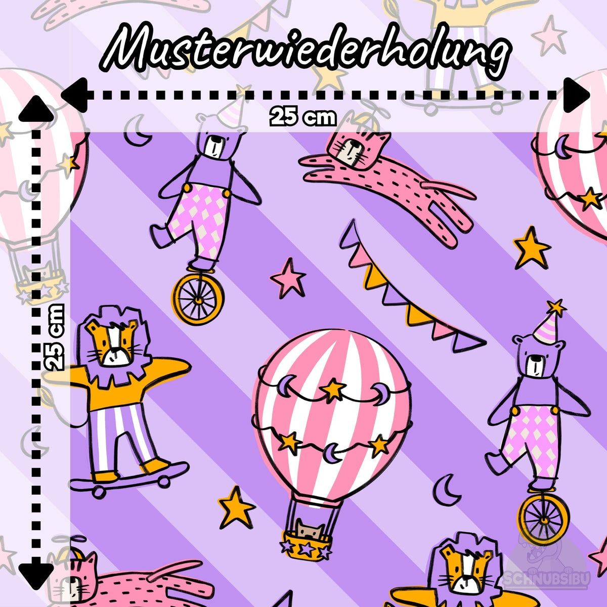[VB 15.09.] Stoff Partytiere rosa
