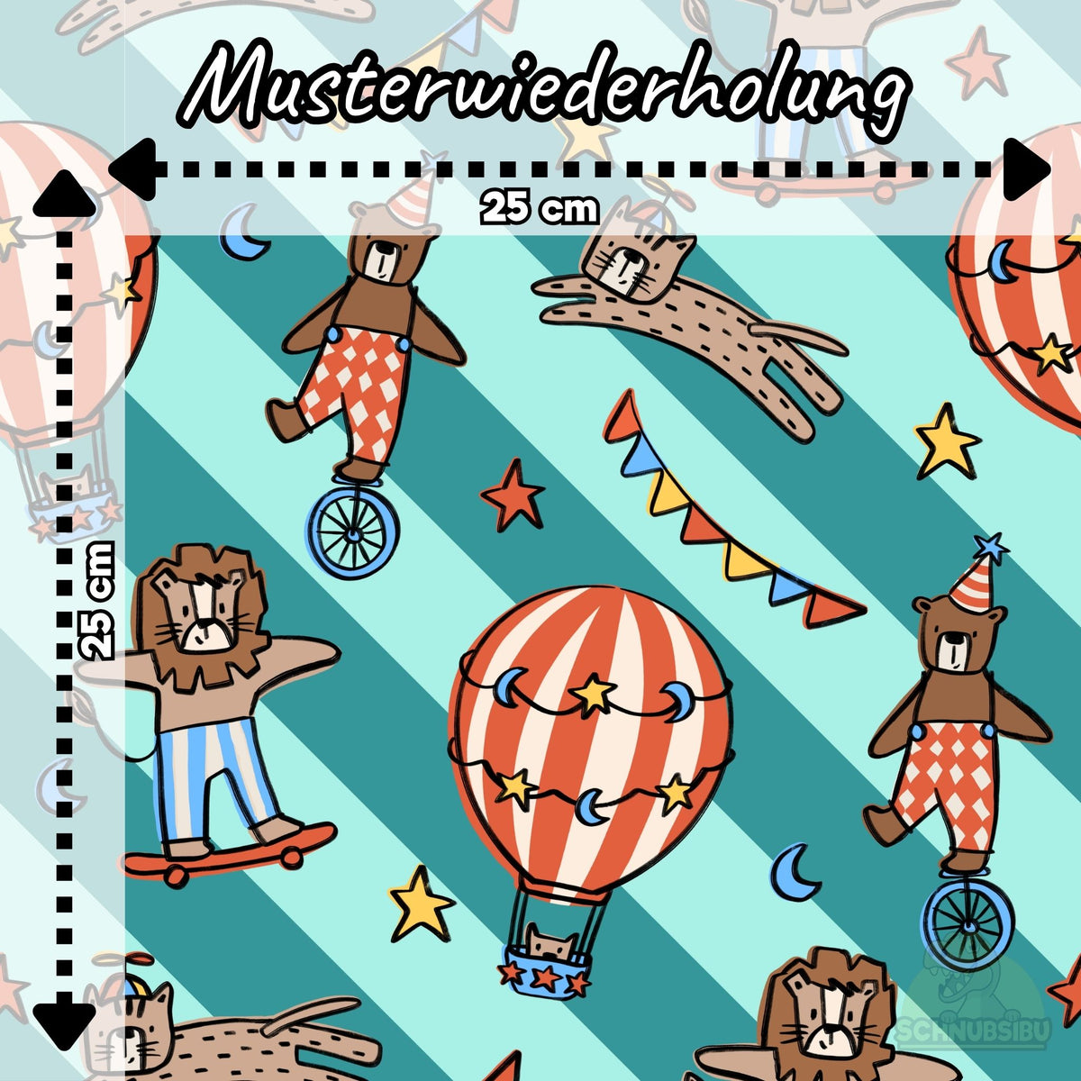 [VB 15.09.] Stoff Partytiere türkis