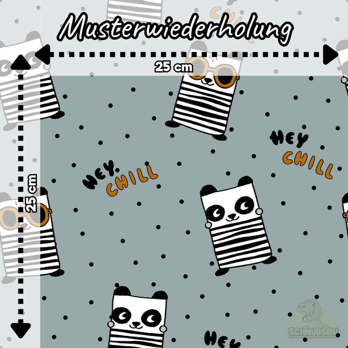 [VB 15.09.] Stoff Panda Chill Punkte
