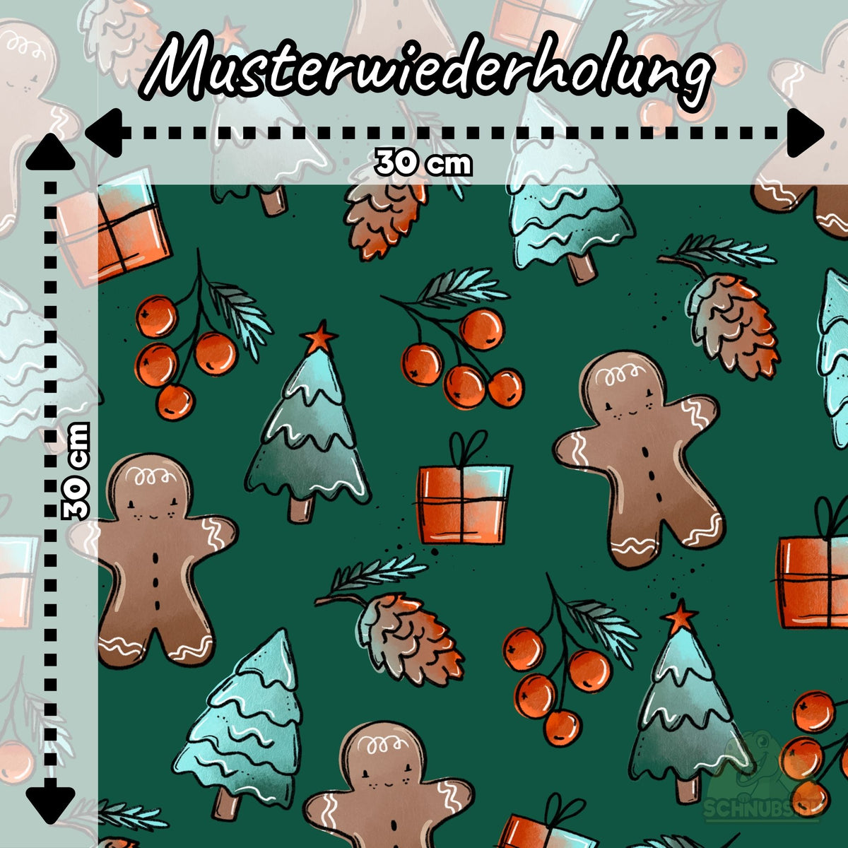 [VB 01.08.] Stoff Winterlies grün
