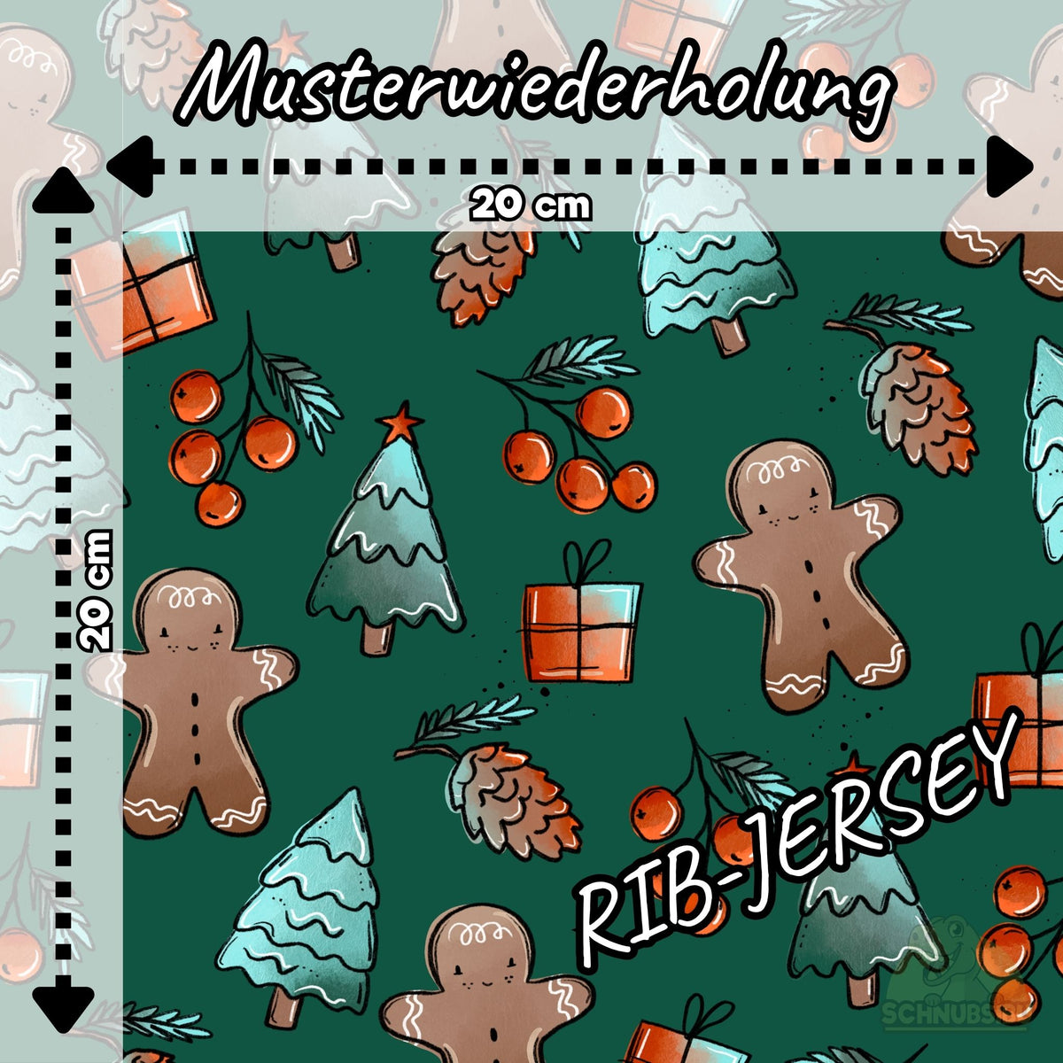 [VB 01.08.] Stoff Winterlies grün