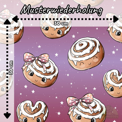 [VB 01.08.] Stoff Zimtschnecken rosa