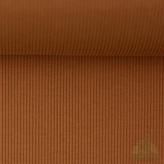 Rip-Bündchen Stoff „Tessa ocker 315" – Elastisches Rip-Bündchen in Ocker | Swafing OEKO-TEX® Standard 100