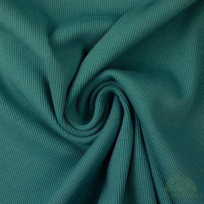 Rip-Bündchen Stoff „Tessa petrol 747" – Elastisches Rip-Bündchen in Petrol| Swafing OEKO-TEX® Standard 100