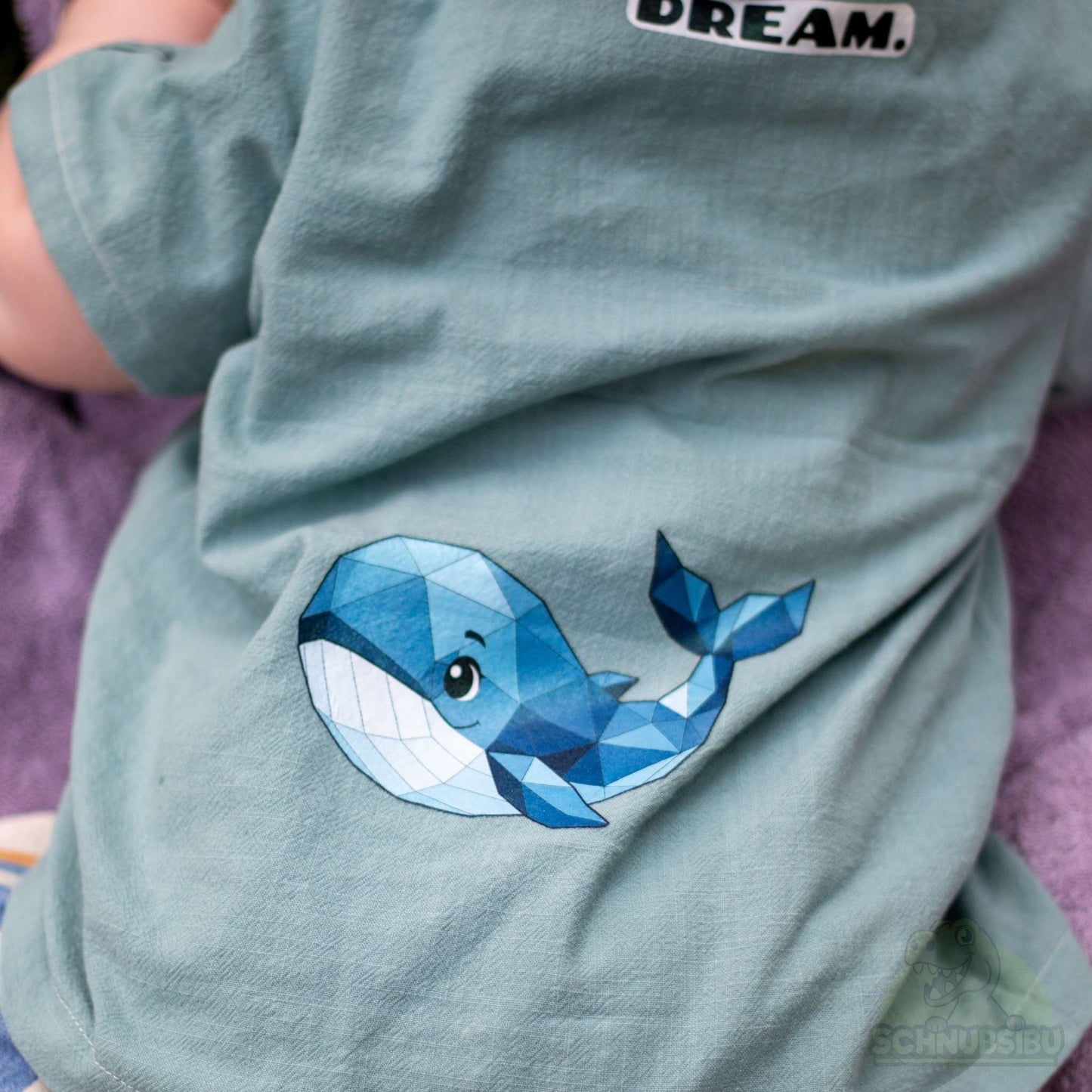 Bügelbild „Mood Whale" – aus der Little Moodies Kollektion | Schnubsibu