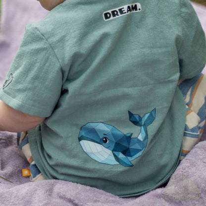 Bügelbild „Mood Whale" – aus der Little Moodies Kollektion | Schnubsibu