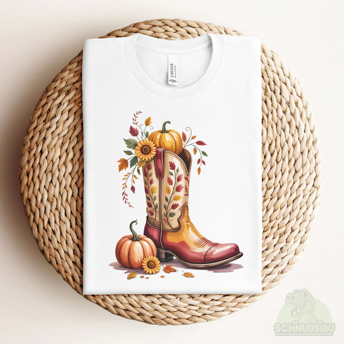 [VB 16.09.] Bügelbild Herbst Cowboystiefel
