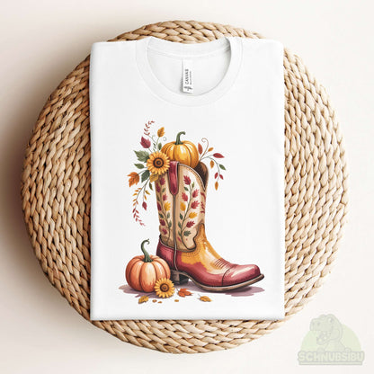 [VB 16.09.] Bügelbild Herbst Cowboystiefel
