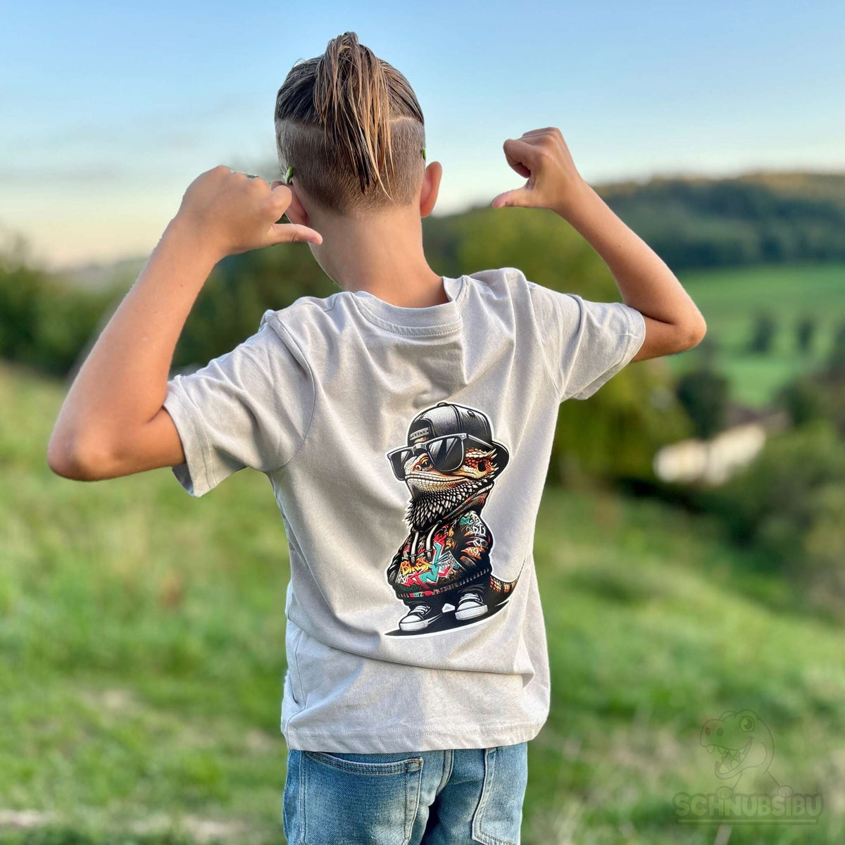 [VB 16.09.] Bügelbild coole Echse