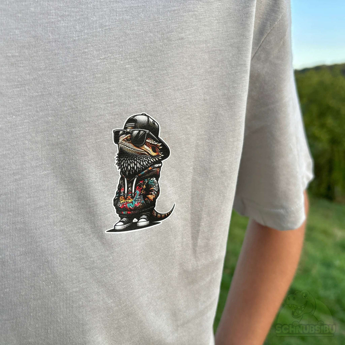 [VB 16.09.] Bügelbild coole Echse