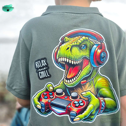 [VB 16.09.] Bügelbild Gamer Dino