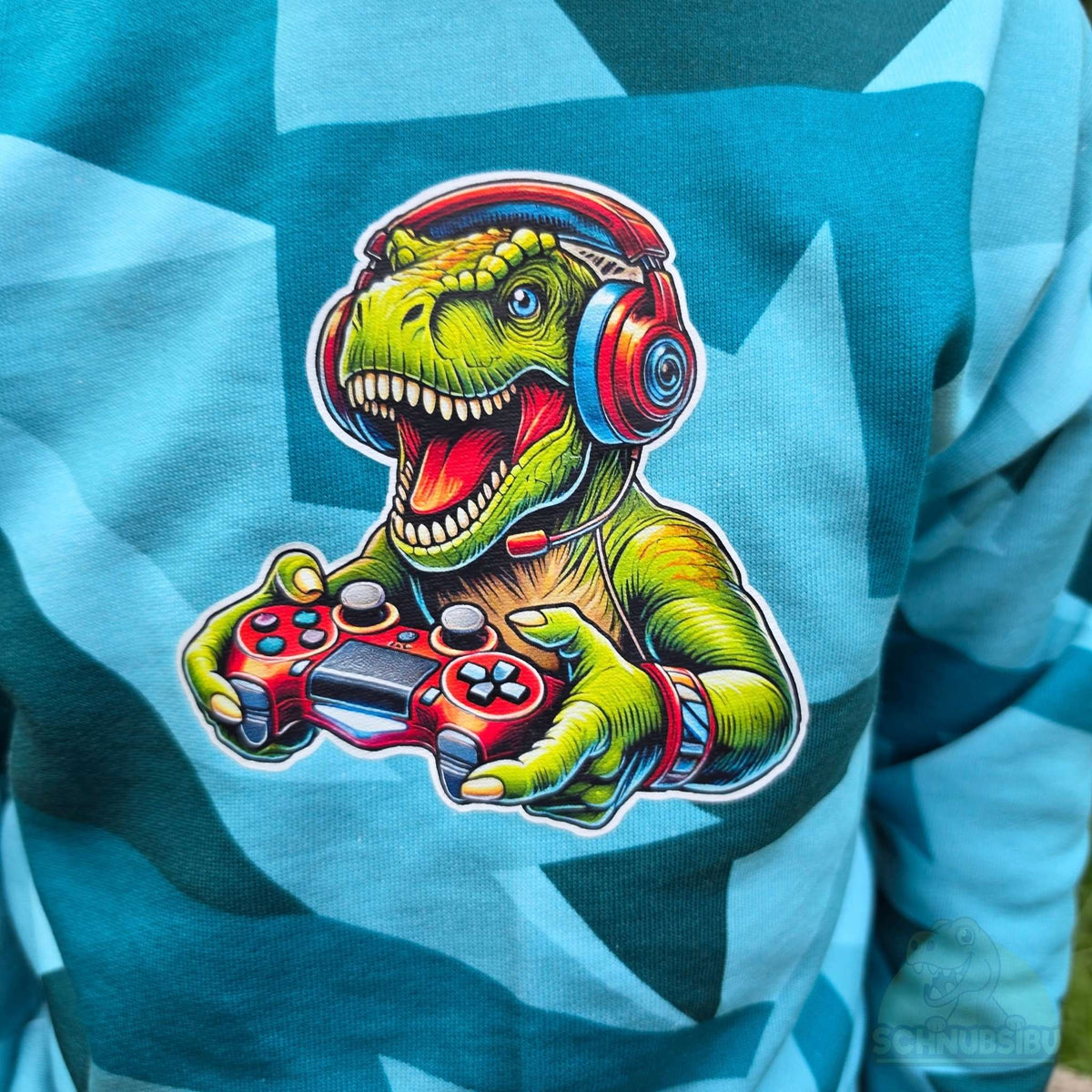 [VB 16.09.] Bügelbild Gamer Dino