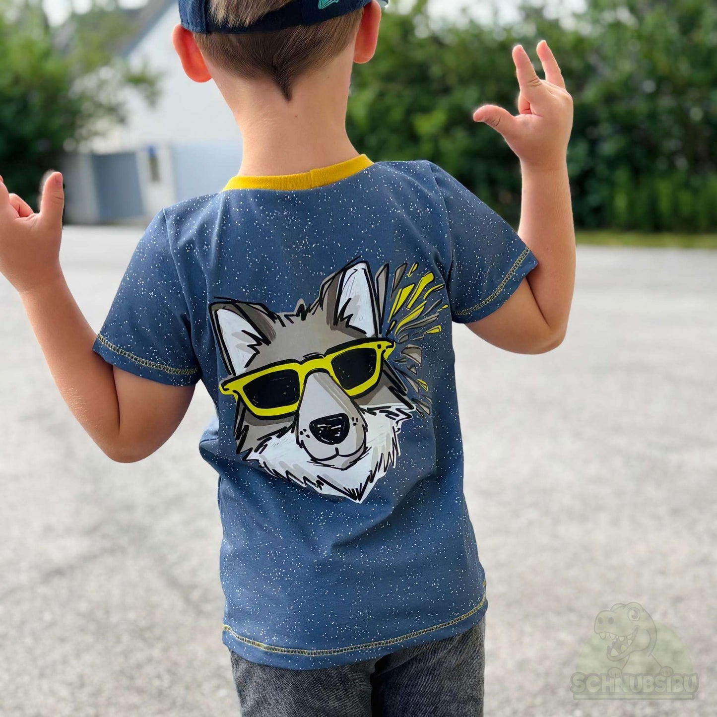 Bügelbild „Wolfparts gelb" – cooles Wolfmotiv | Schnubsibu
