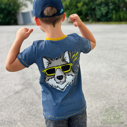 Bügelbild „Wolfparts gelb" – cooles Wolfmotiv | Schnubsibu