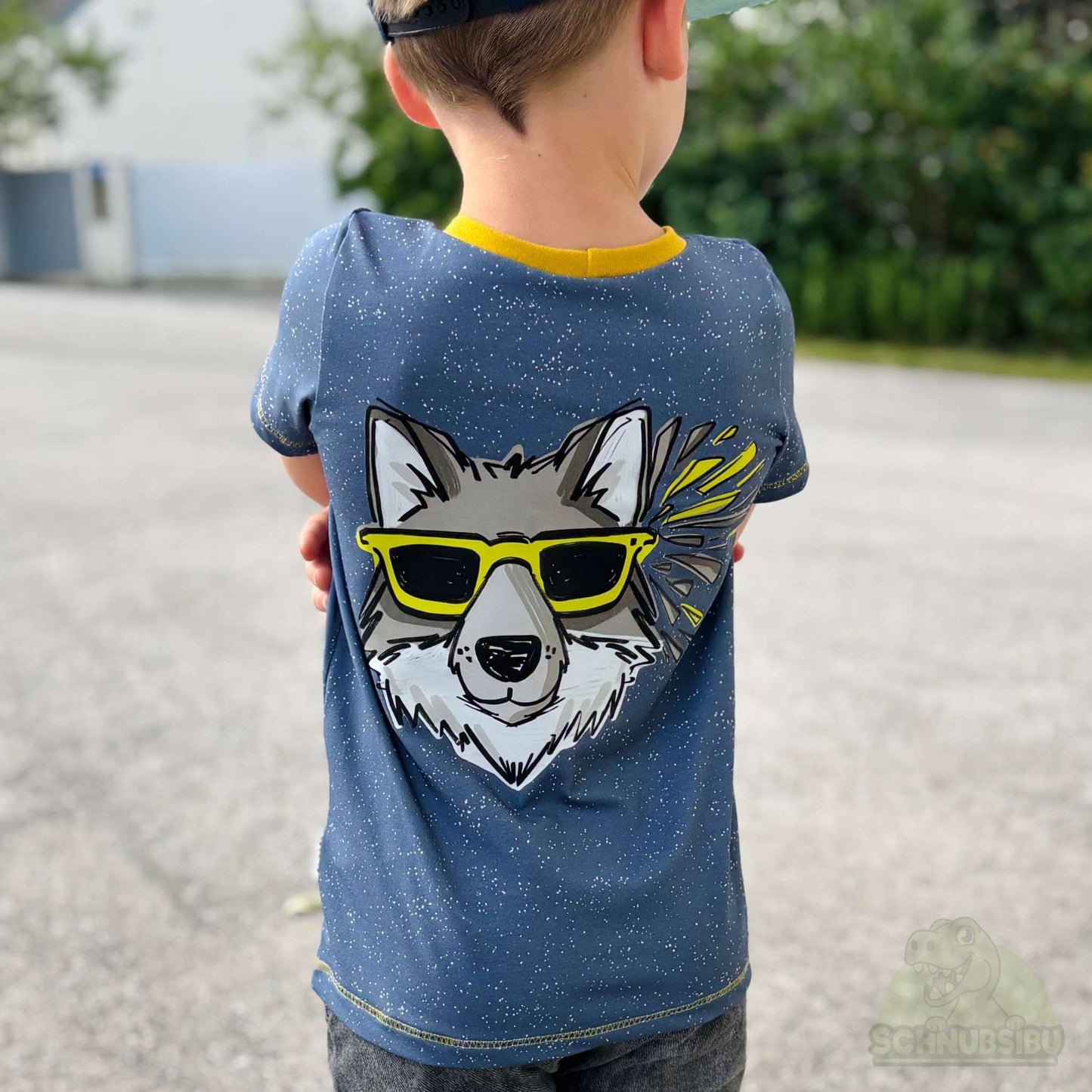Bügelbild „Wolfparts gelb" – cooles Wolfmotiv | Schnubsibu