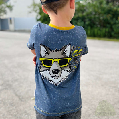 Bügelbild „Wolfparts gelb" – cooles Wolfmotiv | Schnubsibu