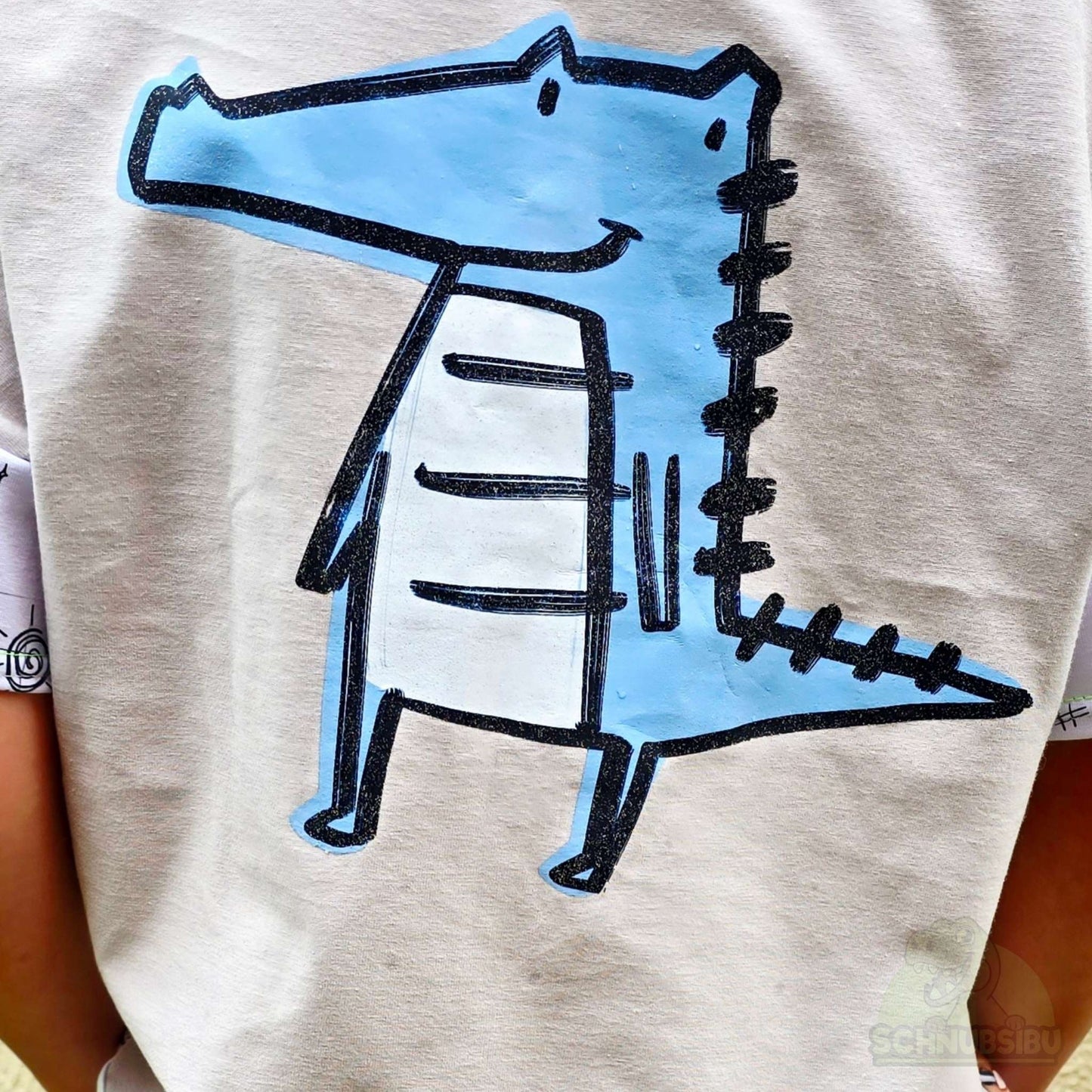 Bügelbild „ROAR Croc blau" – cooles Krokodilmotiv | Schnubsibu