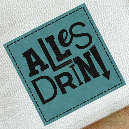 schnubsibu- schnubsibu-produktfoto-buegellabel-aufstoff-allesdrin - türkis