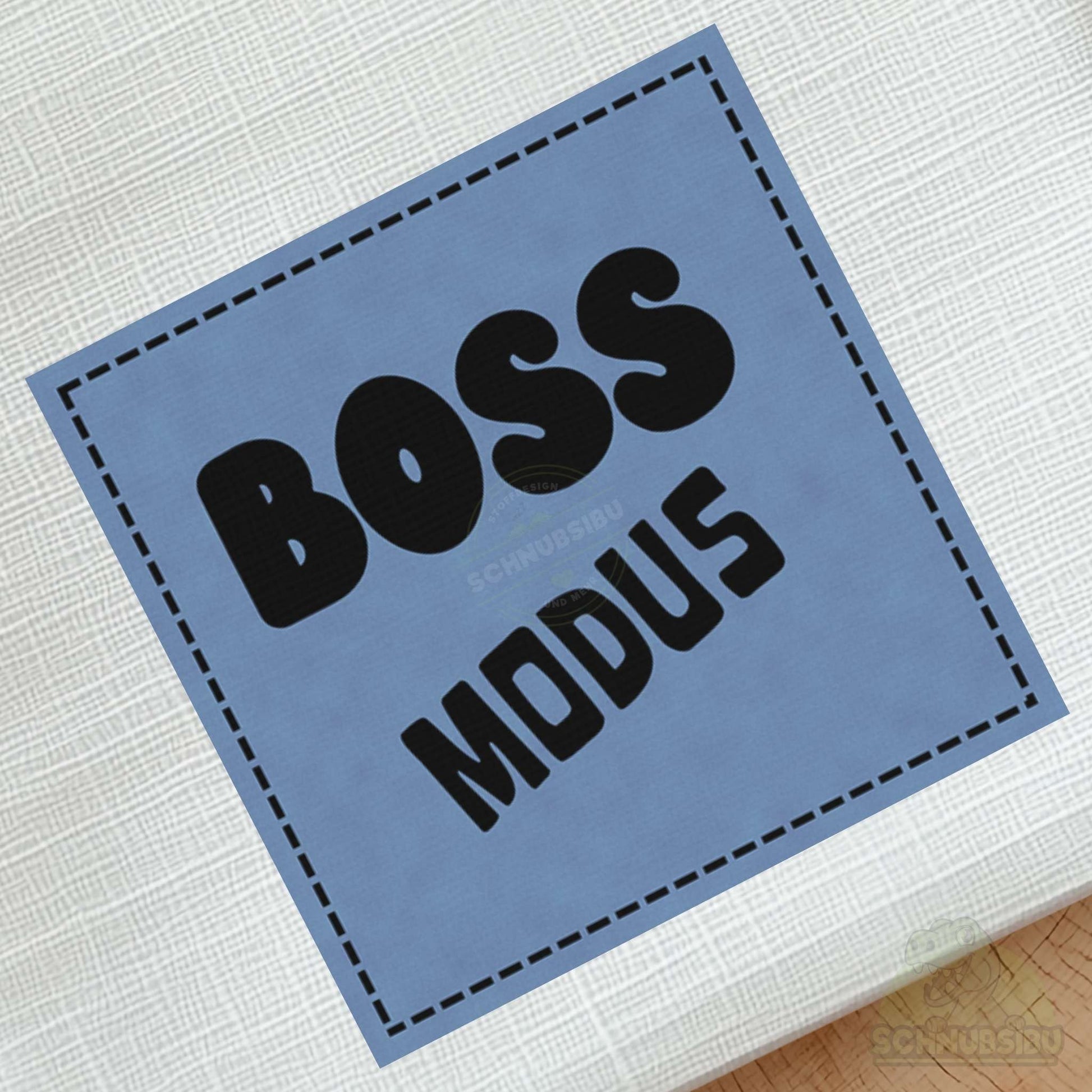 schnubsibu- schnubsibu-produktfoto-buegellabel-aufstoff-bossmodus_6 - blau