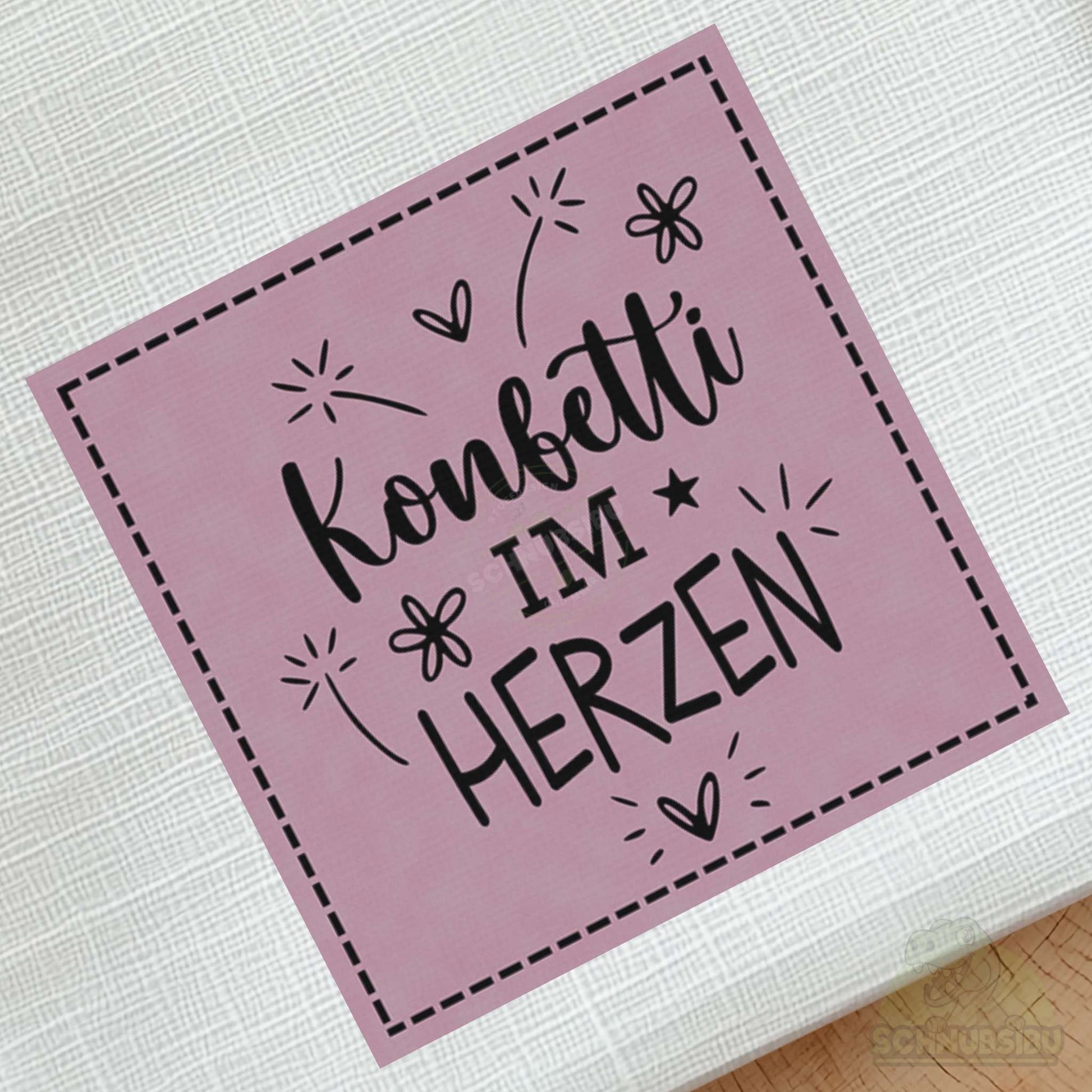 schnubsibu- schnubsibu-produktfoto-buegellabel-aufstoff-konfetti - rosa
