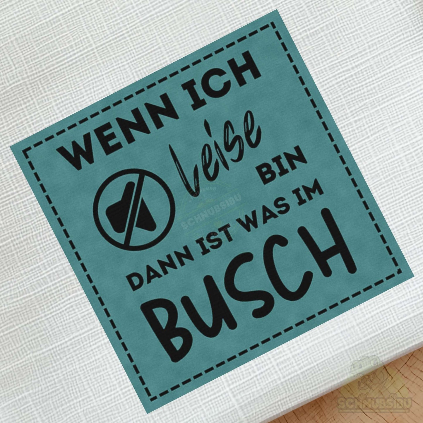 schnubsibu- schnubsibu-produktfoto-buegellabel-aufstoff-leise - türkis