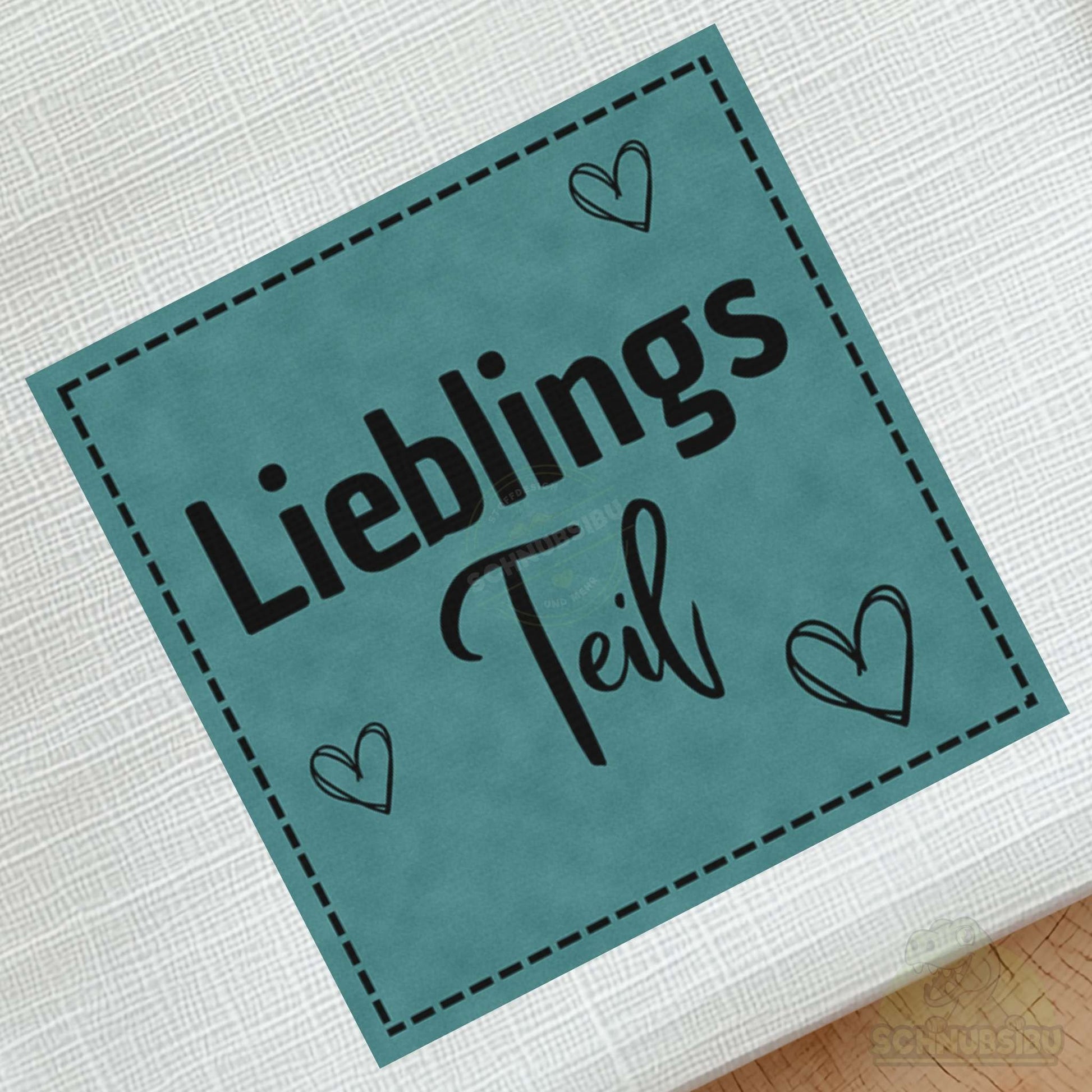 schnubsibu- schnubsibu-produktfoto-buegellabel-aufstoff-lieblingsteil - türkis