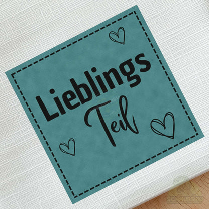 schnubsibu- schnubsibu-produktfoto-buegellabel-aufstoff-lieblingsteil - türkis